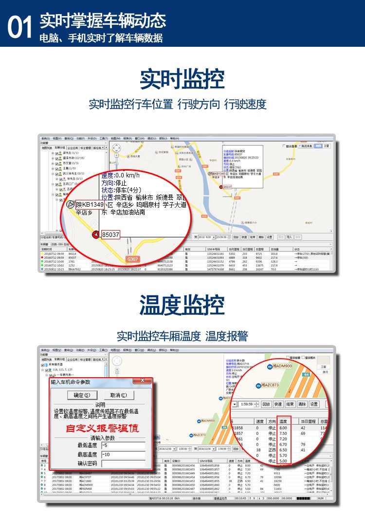 冷鏈溫度監控|4G車載視頻監控|貨車油量監控